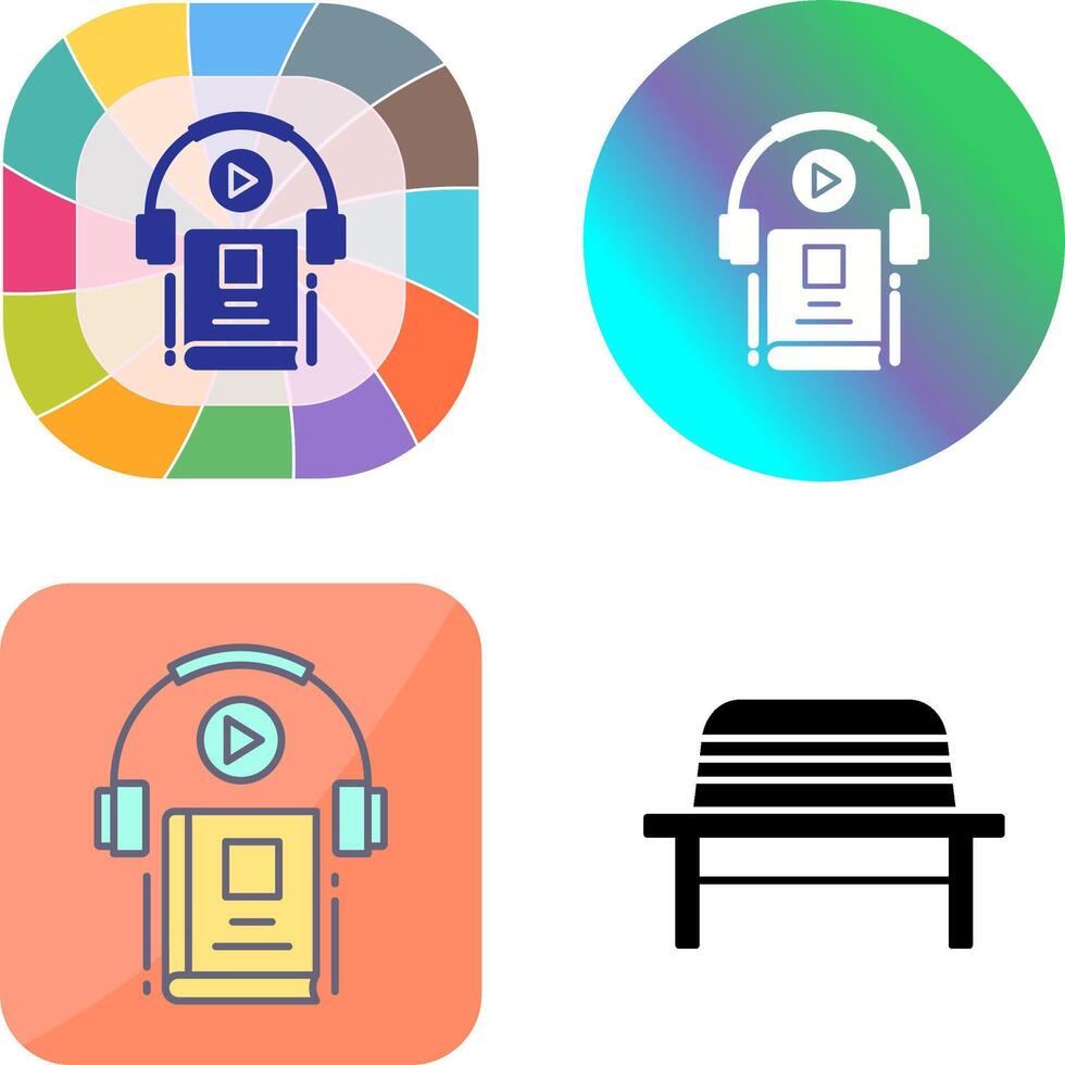Audio Book Icon Design vector