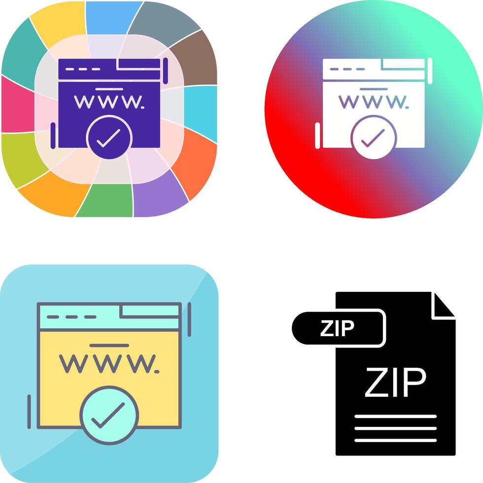 Domain Icon Design vector