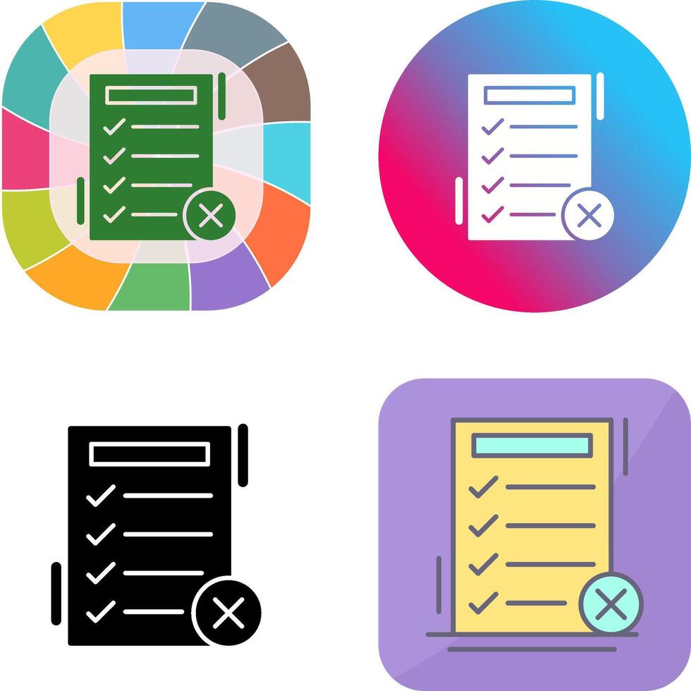 Fake List Icon Design vector