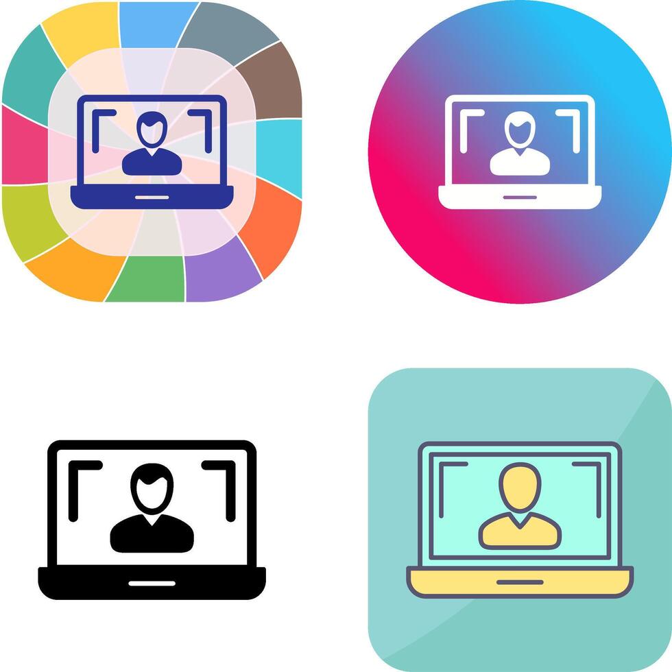 Online Lesson Icon Design vector