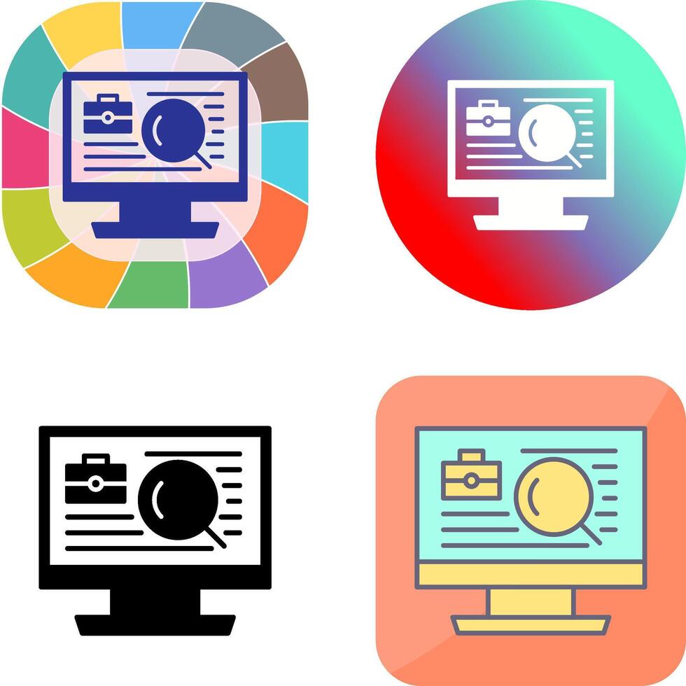 Job Search Icon Design vector
