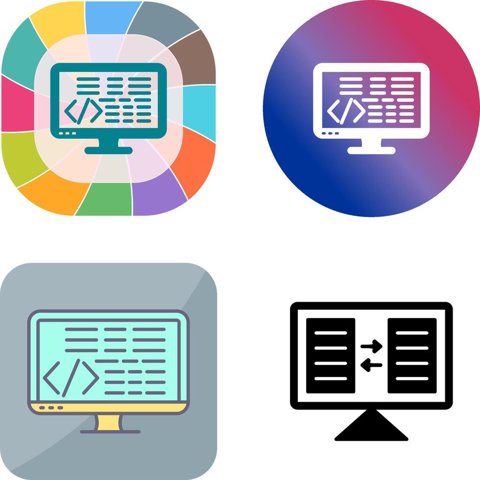 Coding Icon Design vector