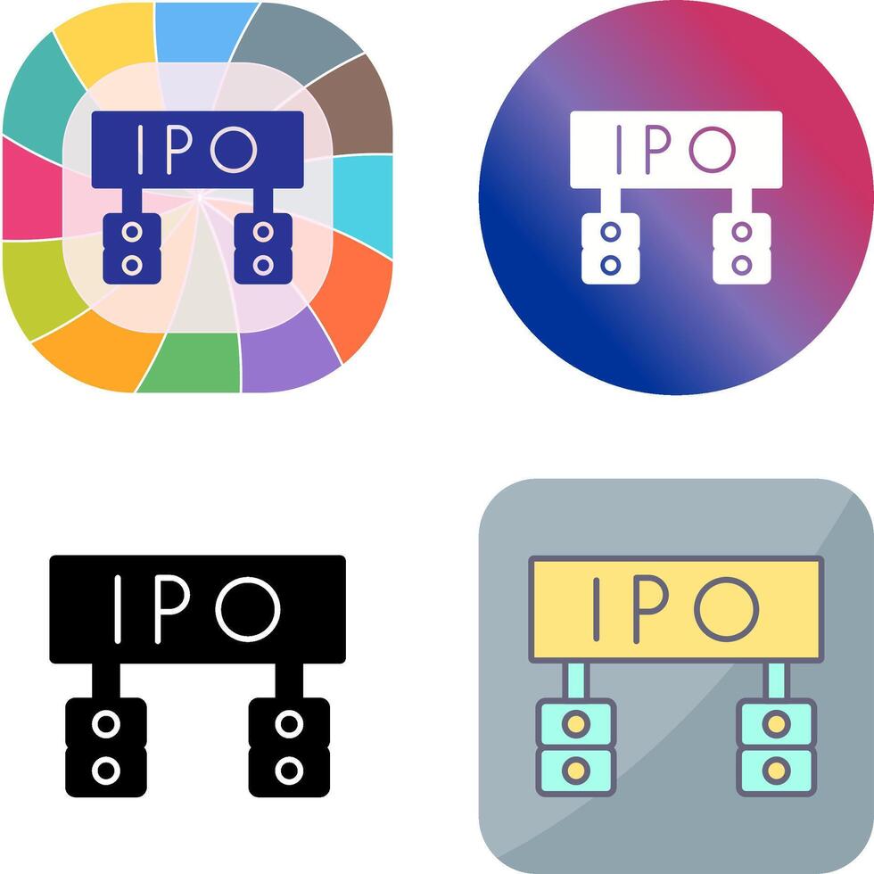 Ipo Icon Design vector