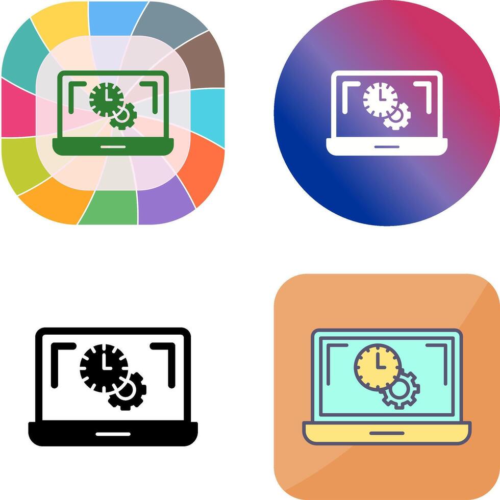 Flex Time Icon Design vector