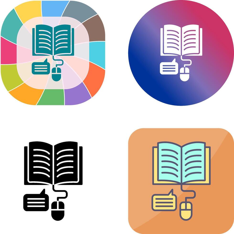 Online Learning Icon Design vector