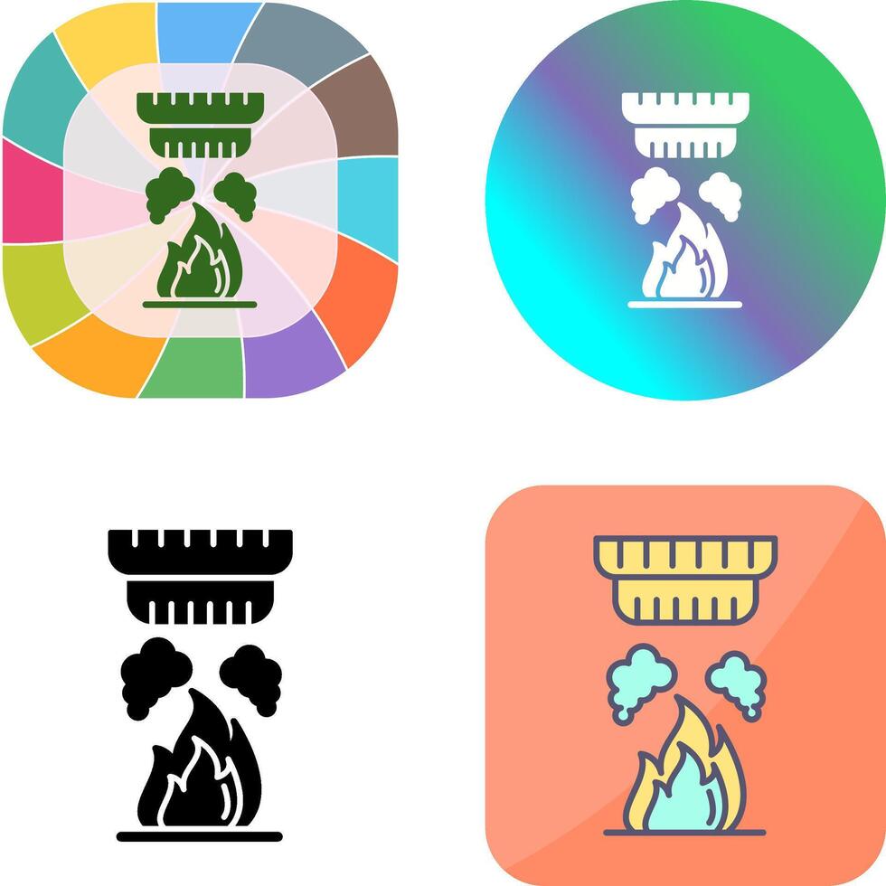 Smoke Detector Icon Design vector