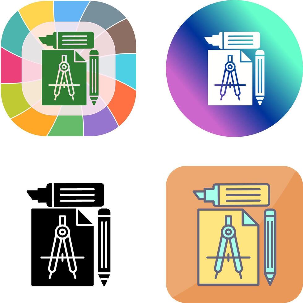 Study Tools Icon Design vector