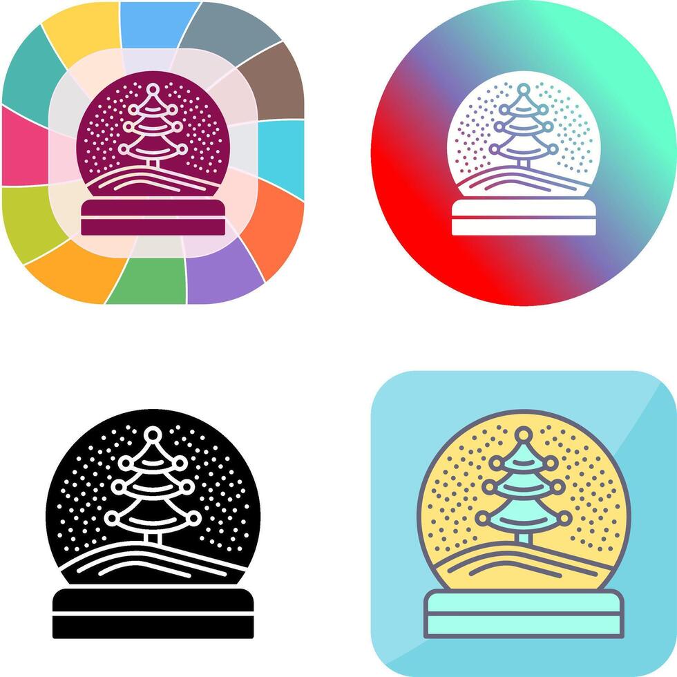 Snow Glob Icon Design vector
