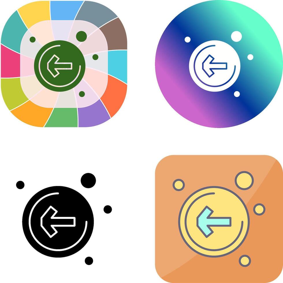 Left Arrow Icon Design vector