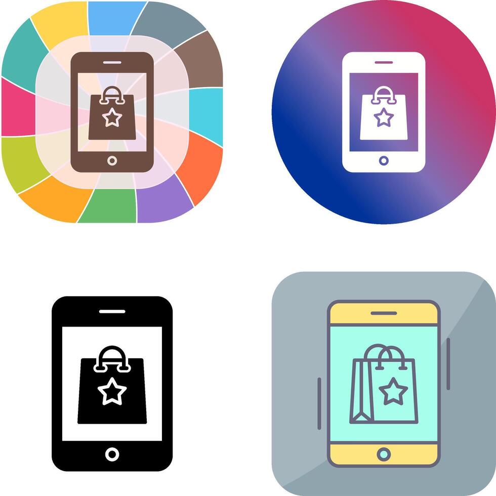 Online Shopping Icon Design vector