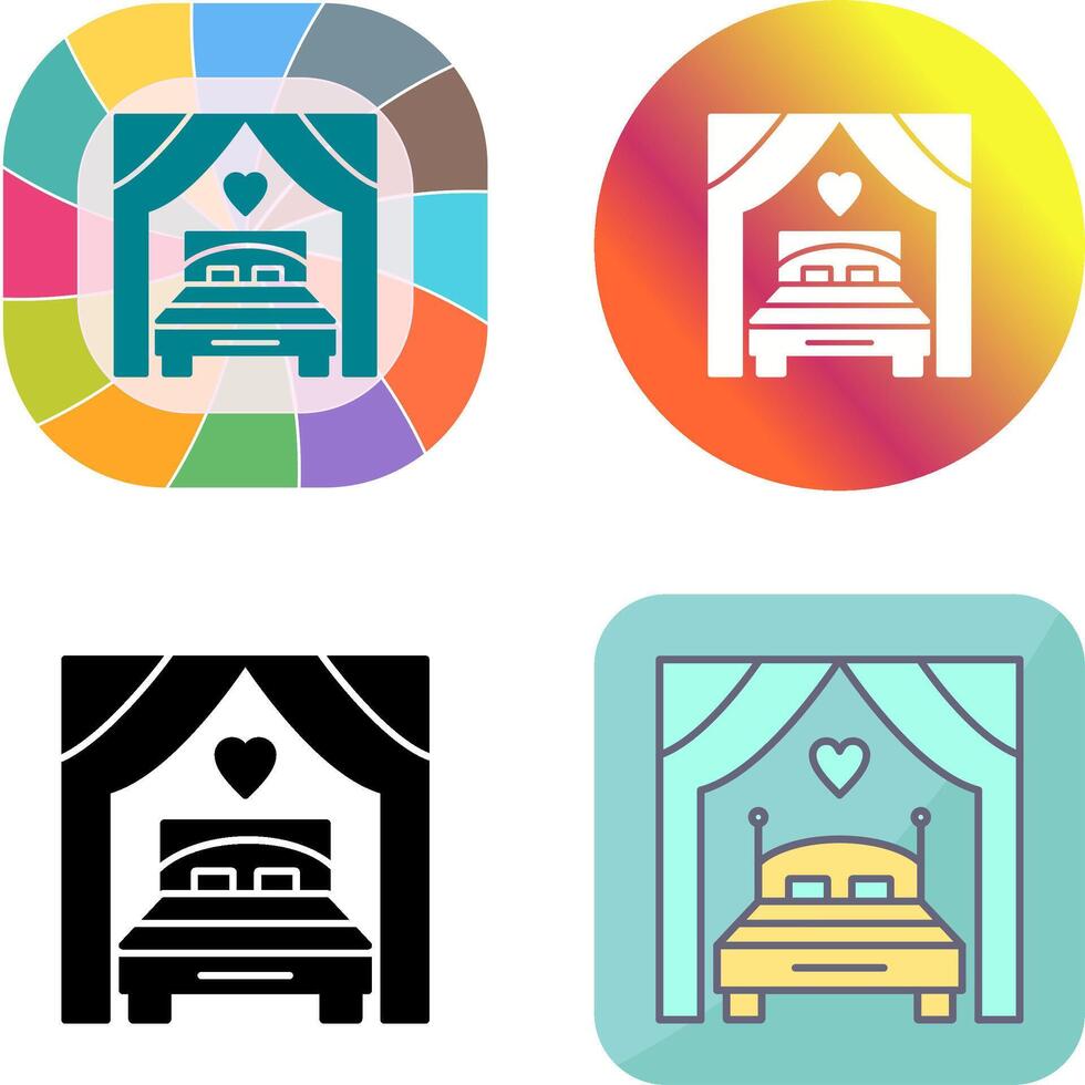 Bed Icon Design vector