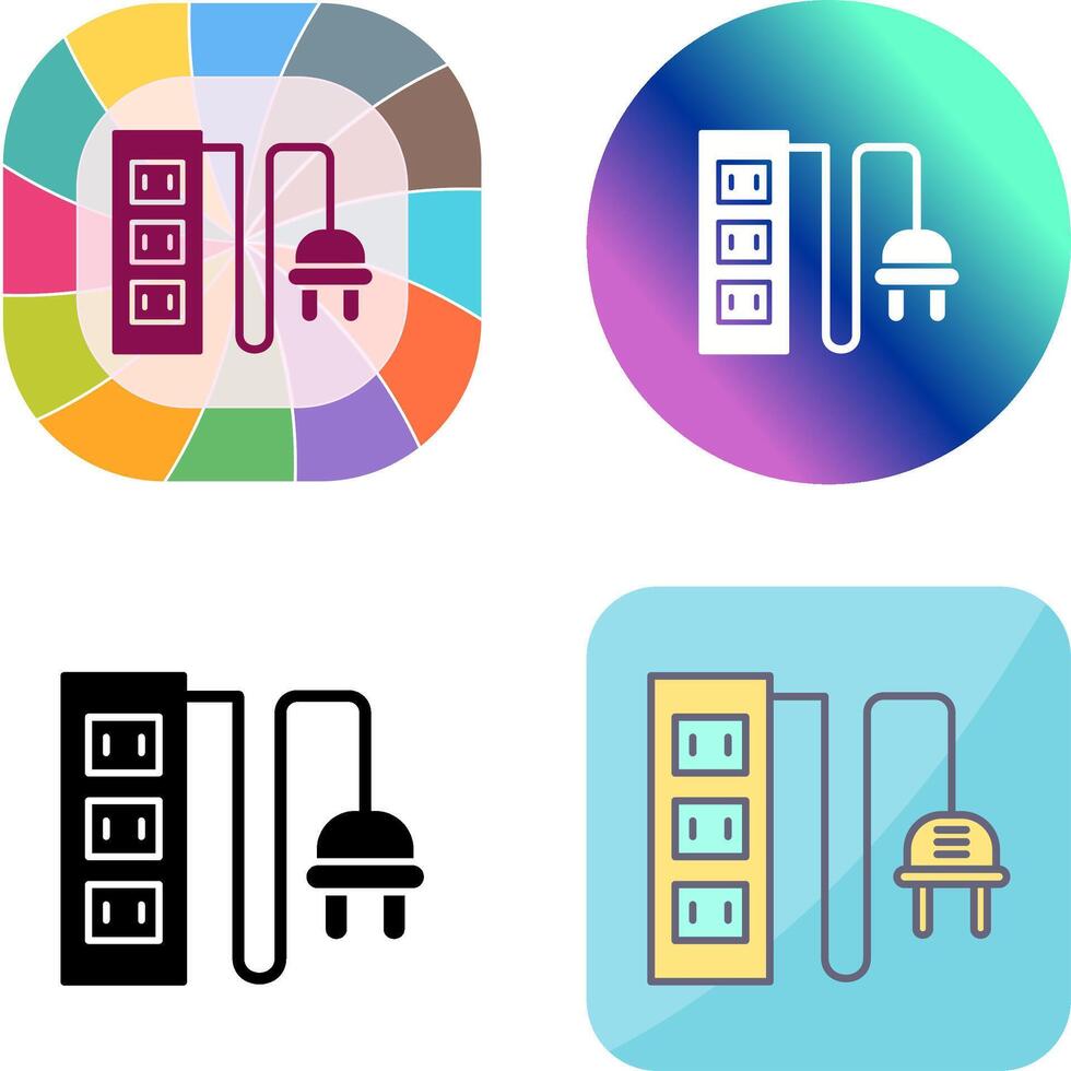 Power Socket Icon Design vector