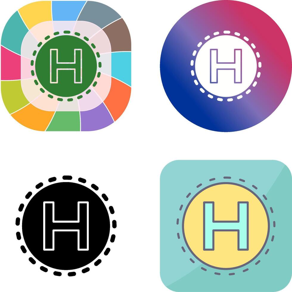 Helipad Icon Design vector