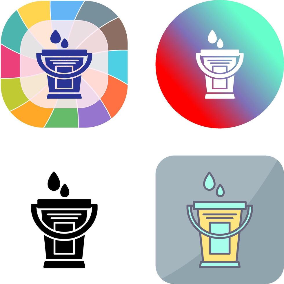 Water Bucket Icon Design vector