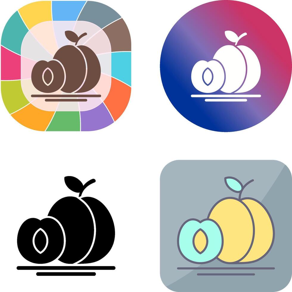 Apricot Icon Design vector