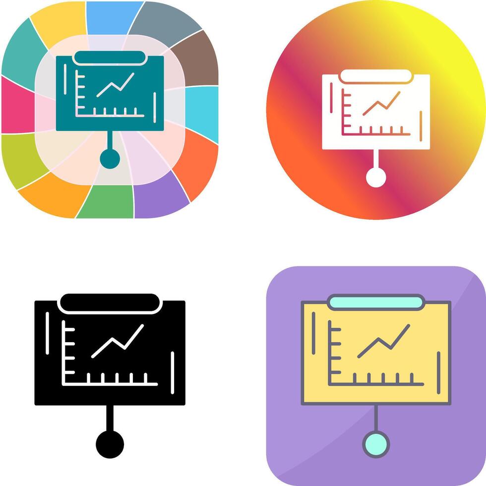 Line Graph Icon Design vector