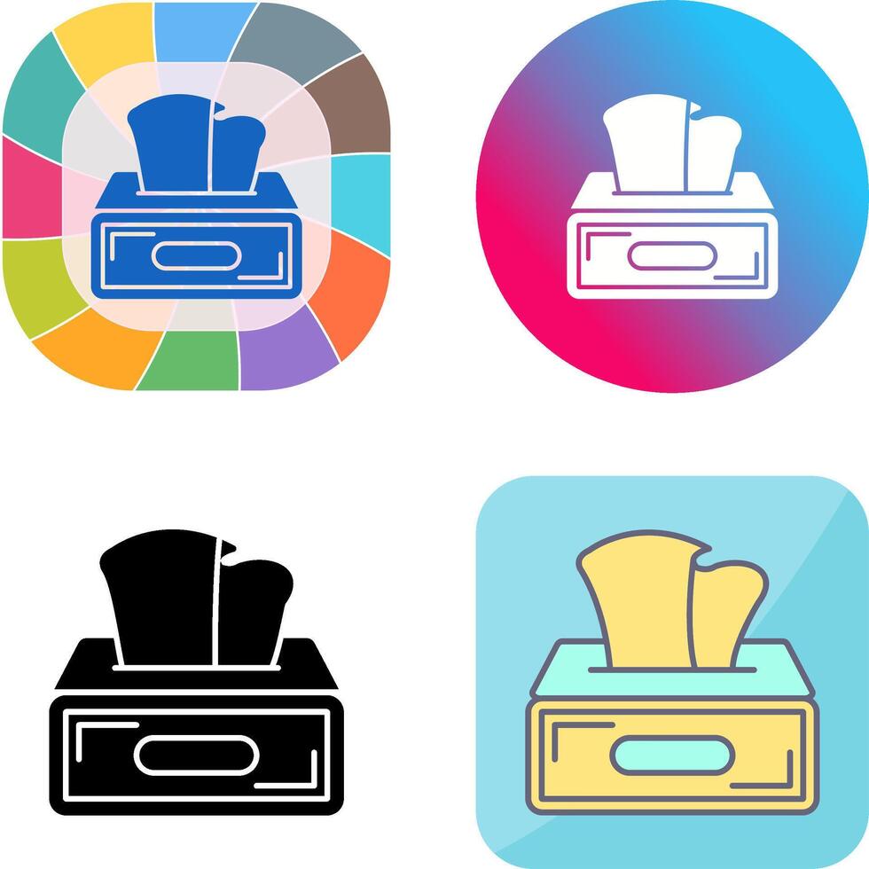 Tissue Box Icon Design vector