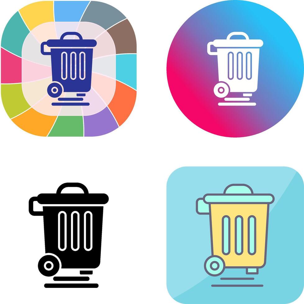 Dustbin Icon Design vector