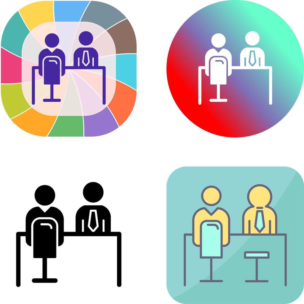 Employee Interview Icon Design vector