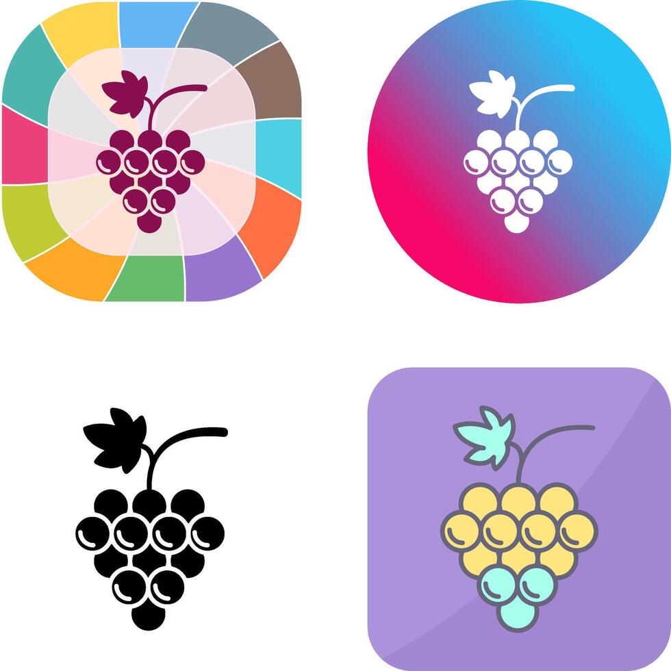 Grapes Icon Design vector