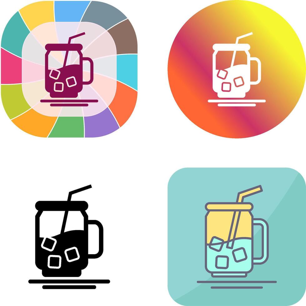 Iced Tea Icon Design vector