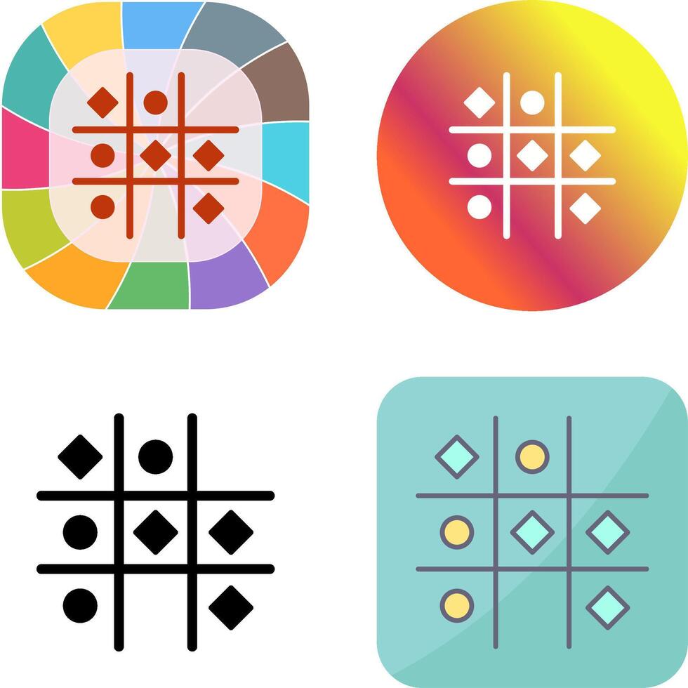 tic tac dedo del pie icono diseño vector