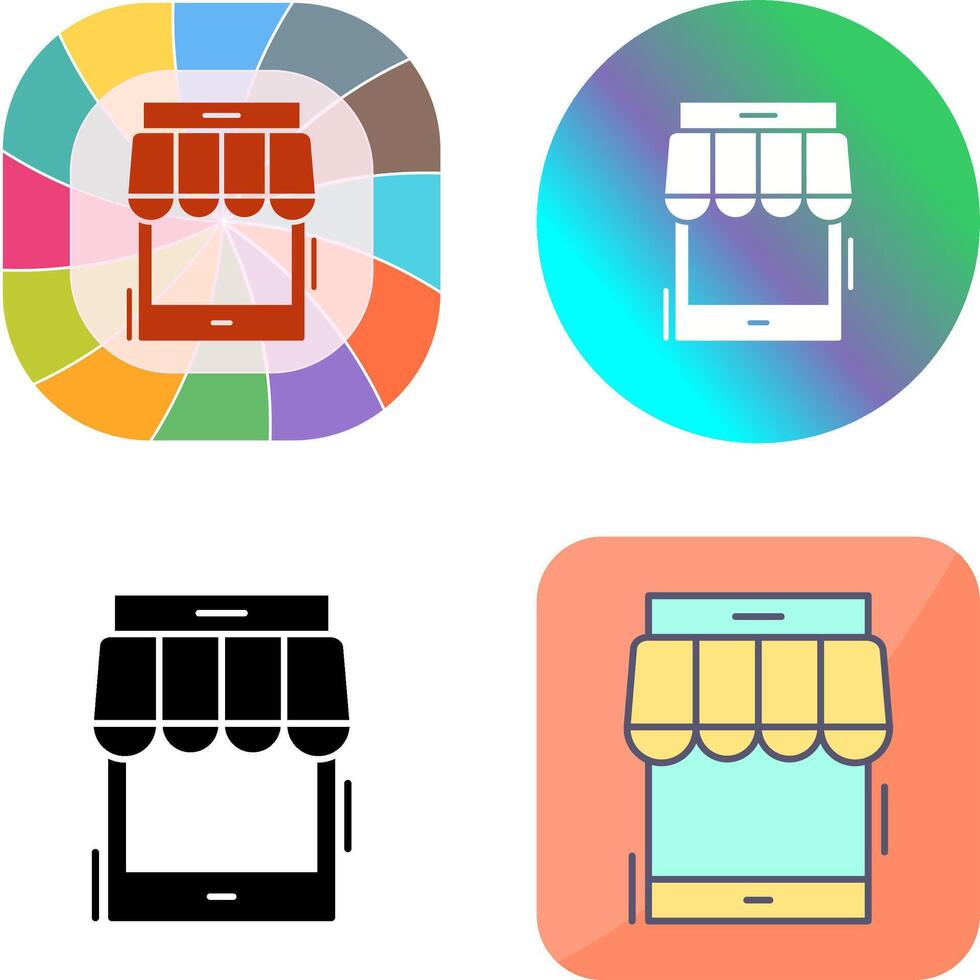 Online Shop Icon Design vector