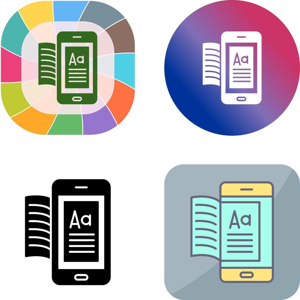 Ebook Icon Design vector