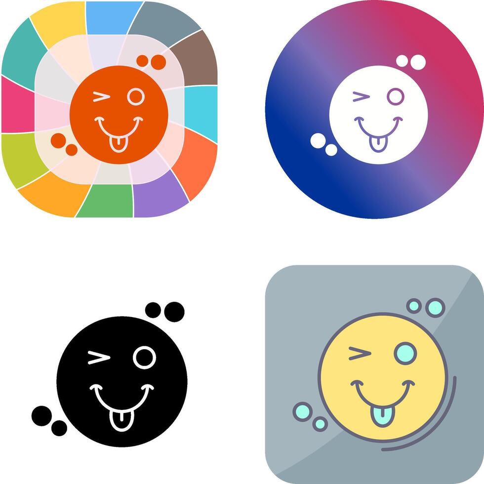 Tongue Out Icon Design vector