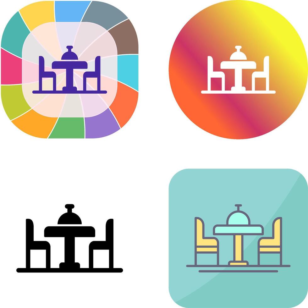 Dinning Table Icon Design vector