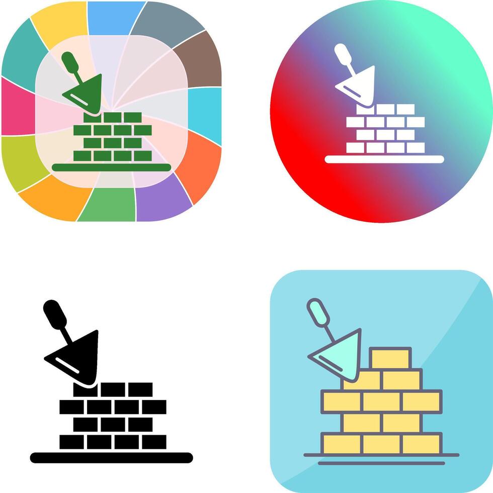 Brickwall Icon Design vector