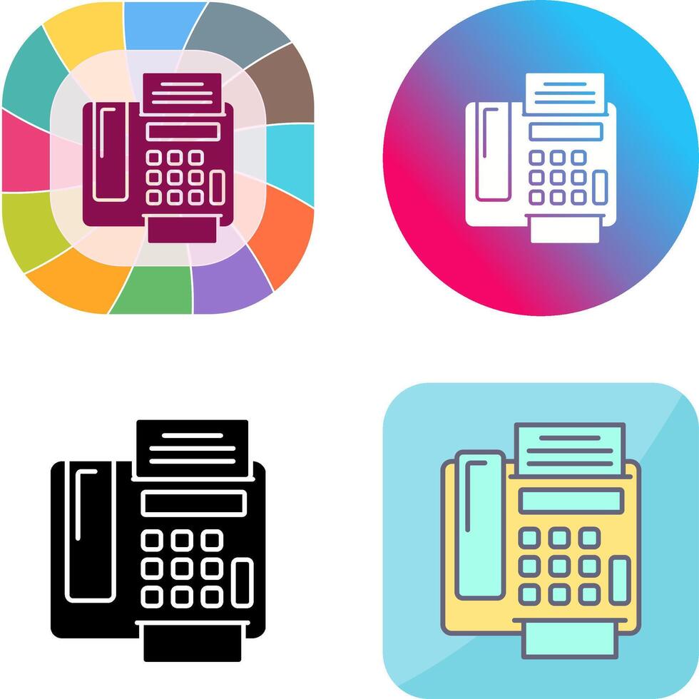 fax Machine Icon Design vector