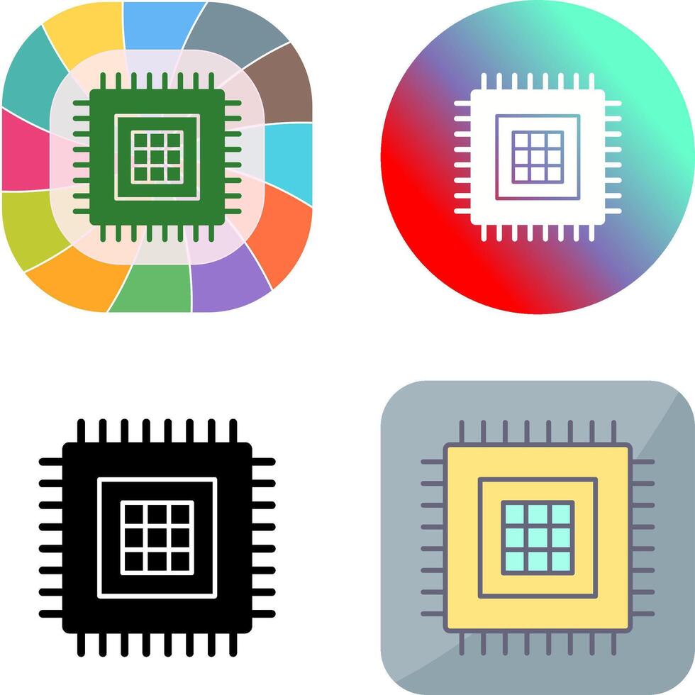 Processor Icon Design vector