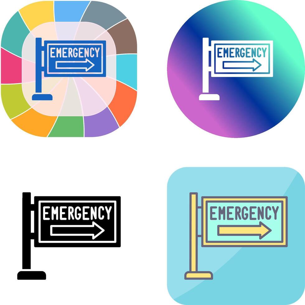 Emergency Sign Icon Design vector