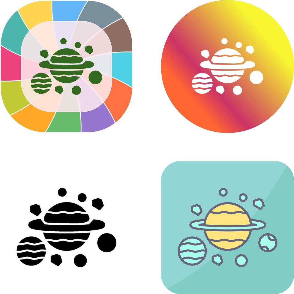 Planets Icon Design vector