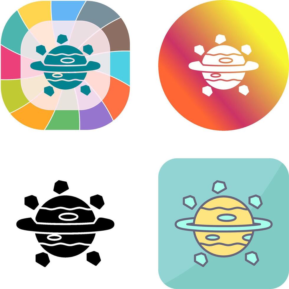 Saturn Icon Design vector