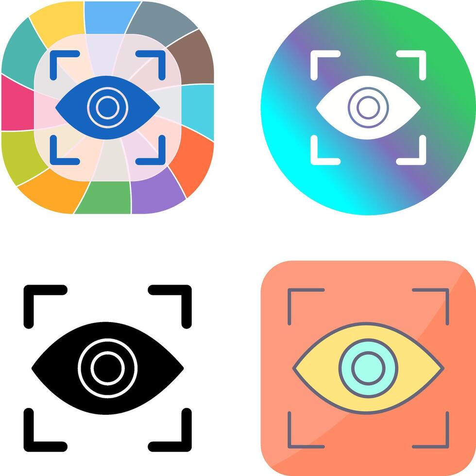 ojo escanear icono diseño vector