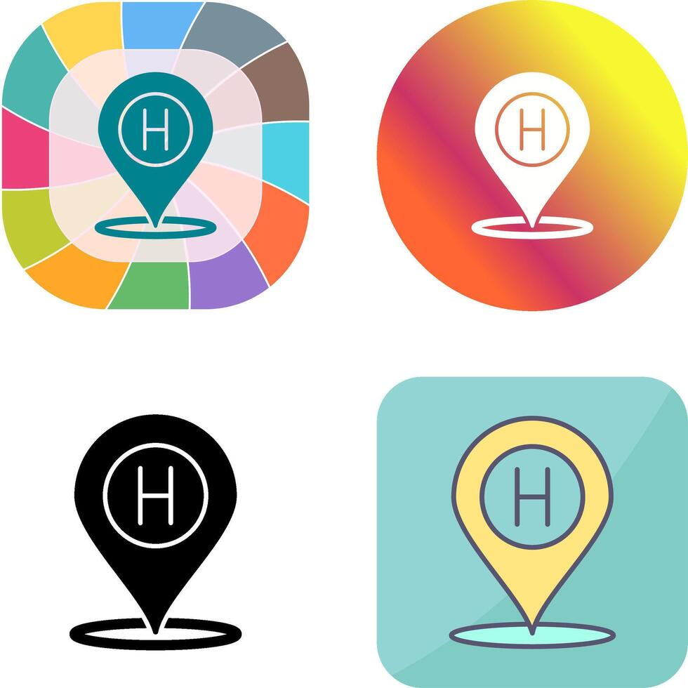 Hotel Location Icon Design vector
