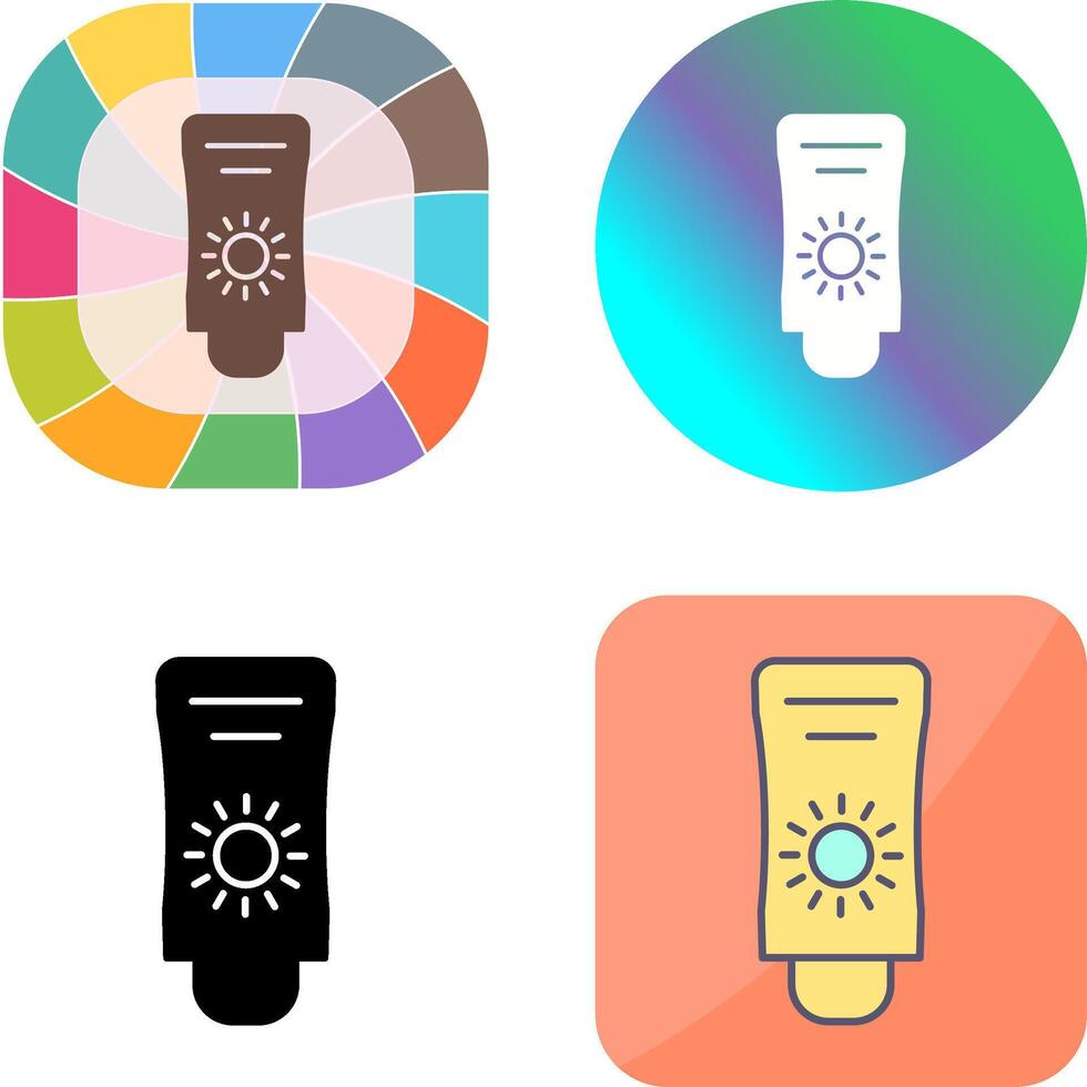 Sun Cream Icon Design vector
