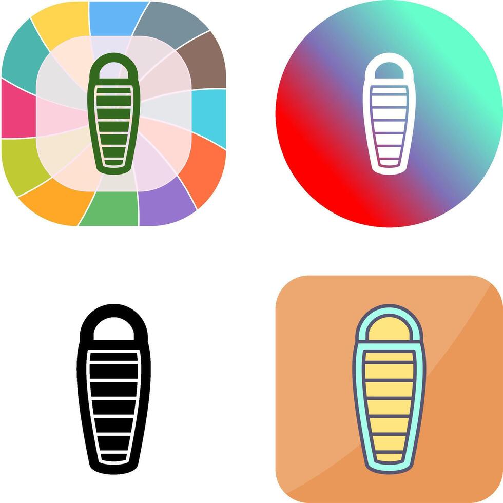 Sleeping Bag Icon Design vector