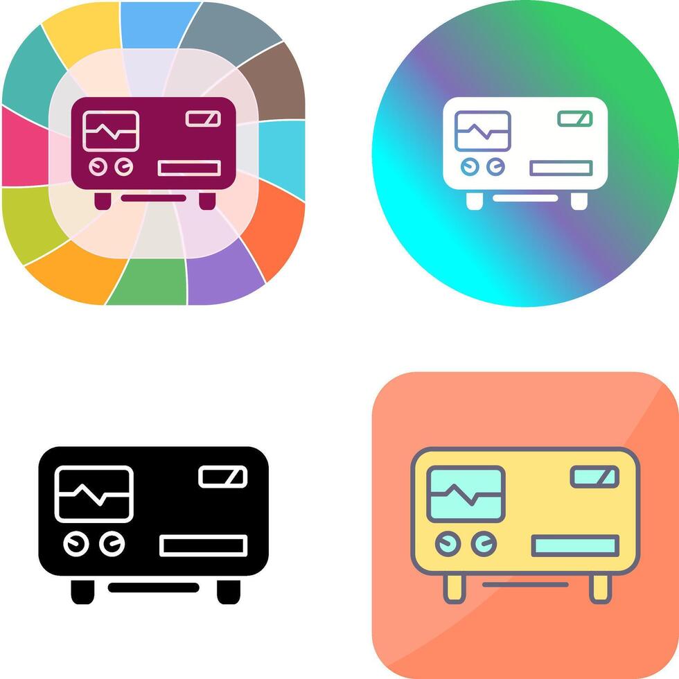 Oscillscope Icon Design vector