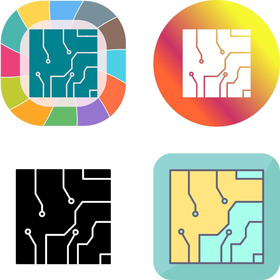 Electrical circuit Icon Design vector