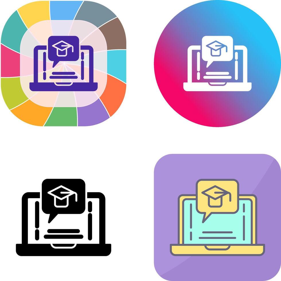 E Learning Icon Design vector