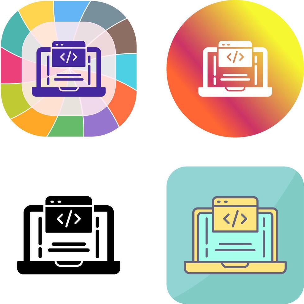 Coding Icon Design vector