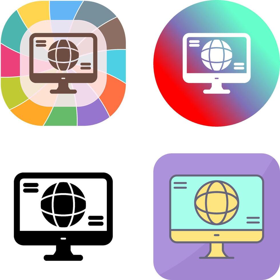 Monitor Icon Design vector