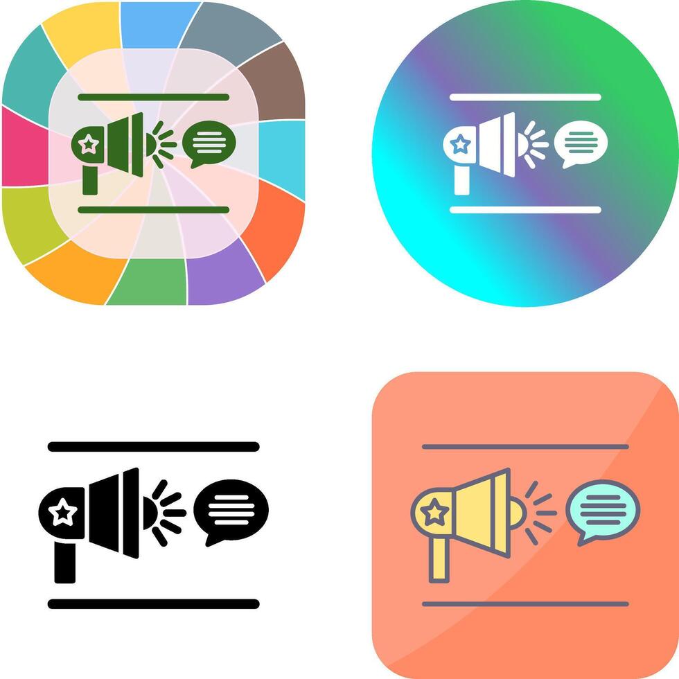 Freedom Of Speech Icon Design vector