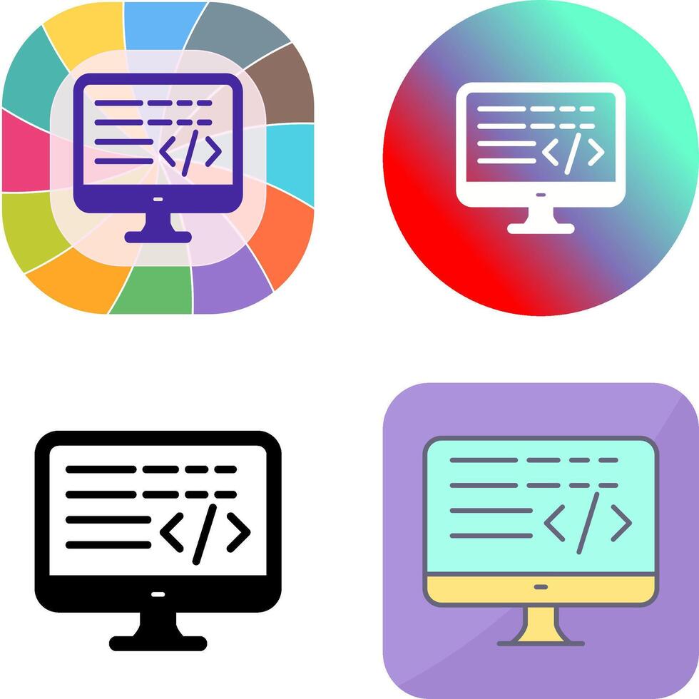 Coding Icon Design vector