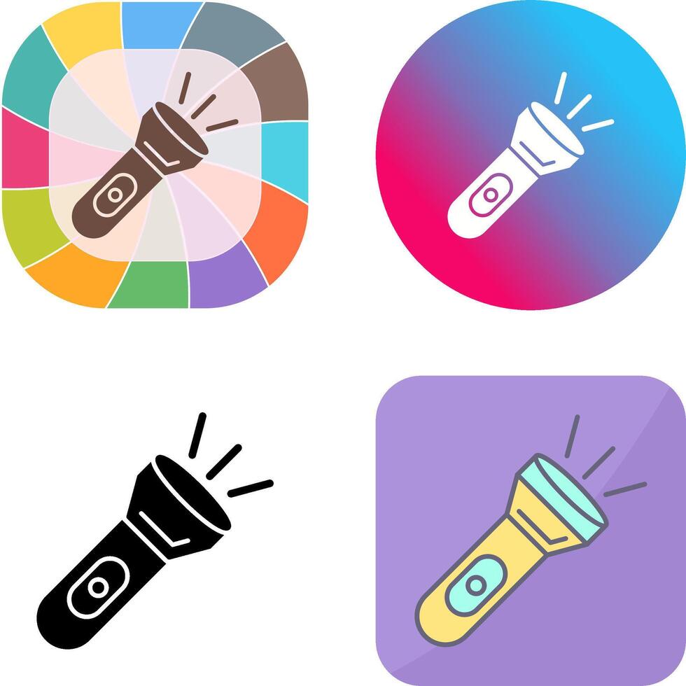 Flash Light Icon Design vector