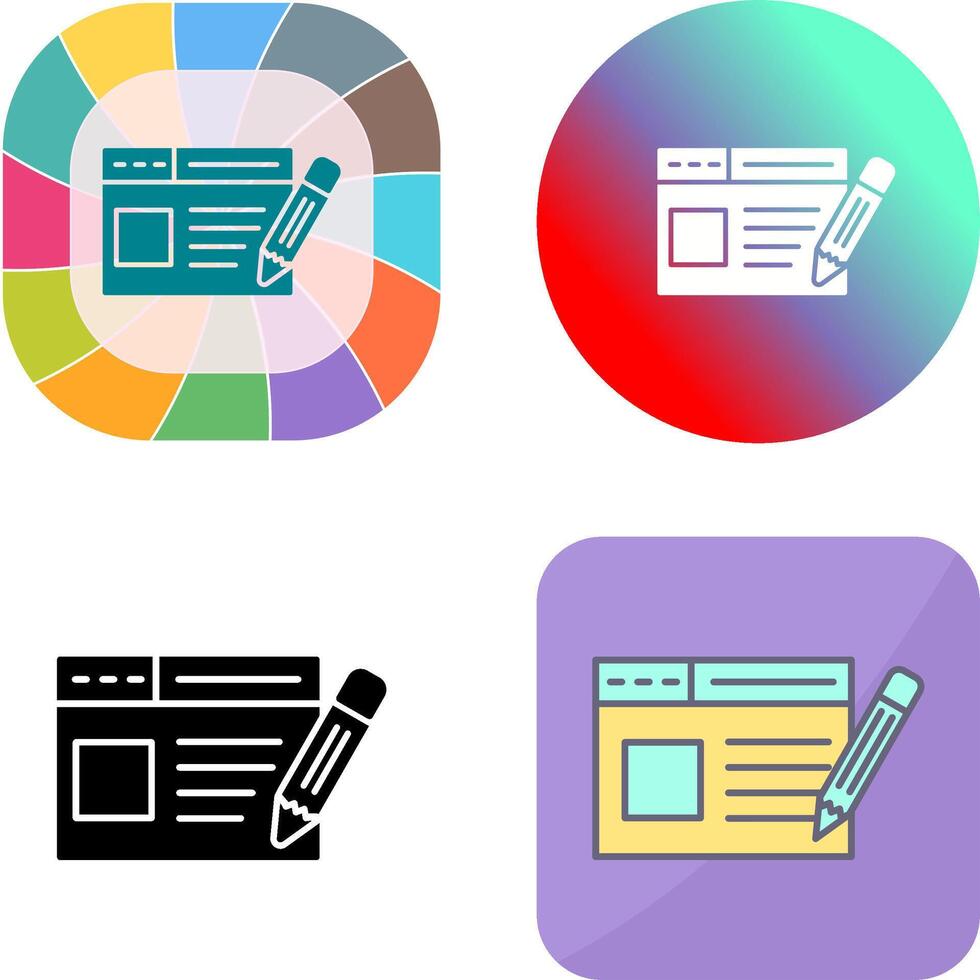 Web Page Icon Design vector