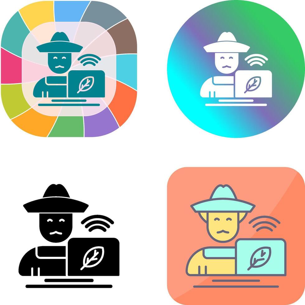 Farmer Icon Design vector